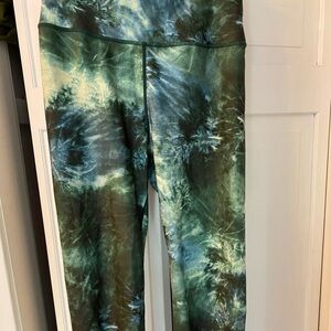 Green Tie-Dye Leggings